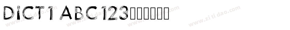 dict1 abc123字体转换